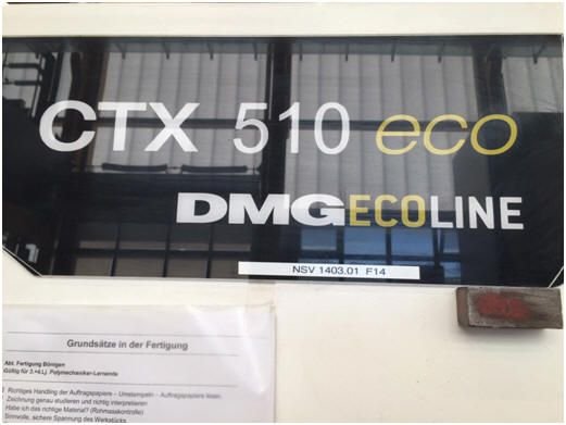 WIAP Service DMG ECO Turn CTX 510: Bild 3: Beschriftung der Maschine
