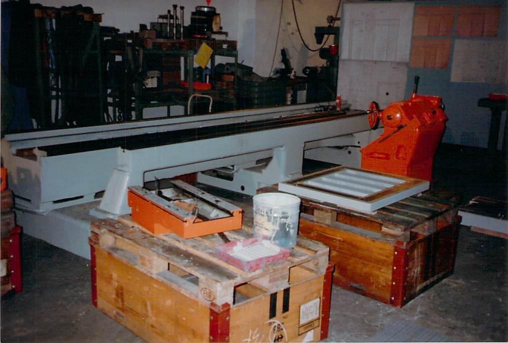 WIAP Umbau Eisenbahnrad Drehmaschine Heid: Wenn so eine Maschine zerlegt wird, benötigt es viel Platz