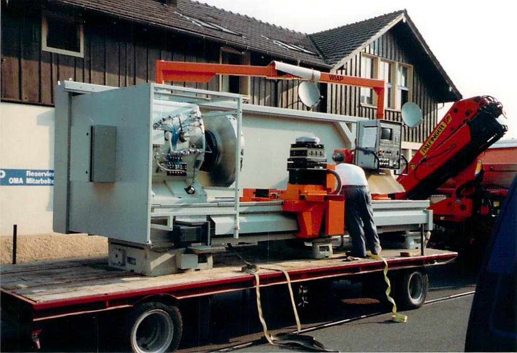 WIAP Umbau Eisenbahnrad Drehmaschine Heid: Noch alles binden, dann geht es weg zum Endkunden