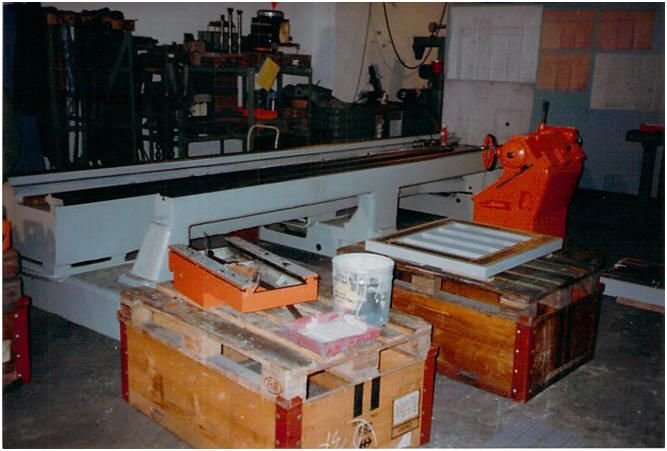 WIAP Reparatur Heid CNC-Drehbank: Bild 7.1 So eine Maschine hat viele Einschahabarbeiten. Die WIAP hat heute 2 Schabmaschine