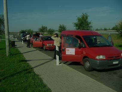 Photo: der Minikonvoi machte einiges Stops