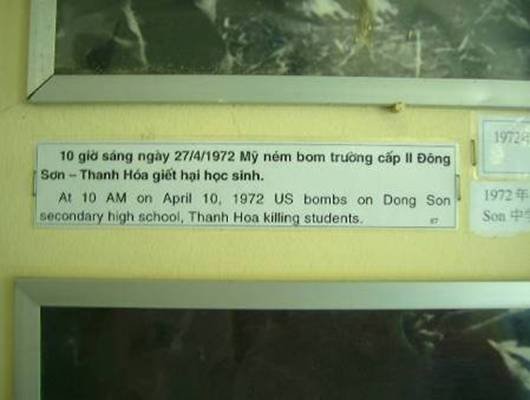 Photo: Am 10. April 1972 hat die USA in Dong Son die zweite Hochschule bombadiert!