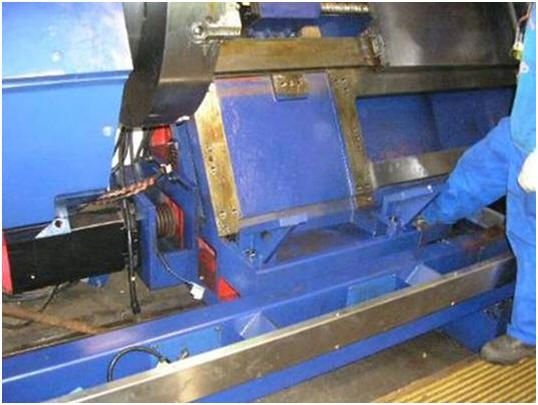 WIAP Reparatur Mega Bore Spindelstock: Bild 5.4. In 1,5 Tagen war der Spindelstock ersetzt.
