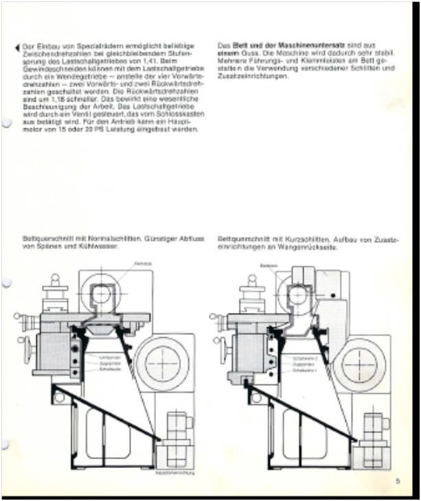 WIAP Revision Oerlikon Drehmaschine: Bild 2: Maschinen Skizze