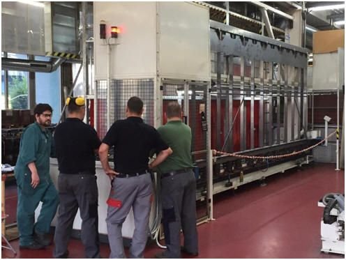 WIAP Umbau RBM Rahmenbearbeitungsmaschine: Bild 3.1 Maschine in Fabrikation, Personal Schulung
