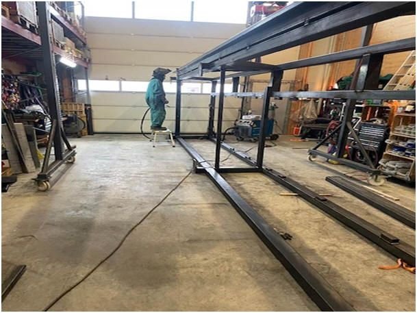 WIAP Umbau Safop CNC-Drehmaschine: Bild 12: Ja, da musste Jim einiges schweissen.