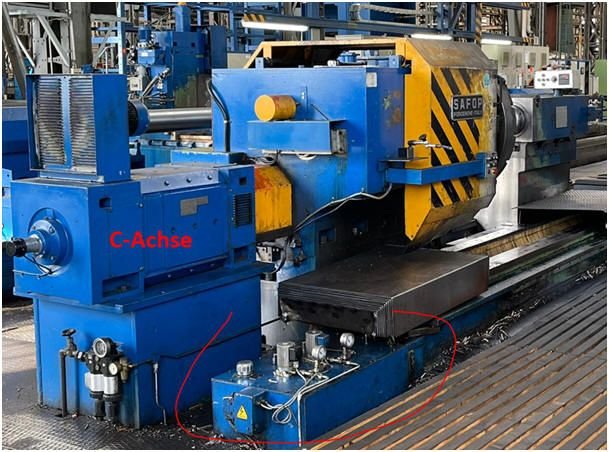 WIAP Umbau Safop CNC-Drehmaschine: Bild 16: So sah die Maschine aus, als der Kunde diese in Deutschland kaufte. Baujahr 1989.