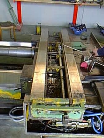 WIAP Umbau Tacchi CNC-Drehmaschine: Der ganze Kreuzschlitten wurde neu überholt.