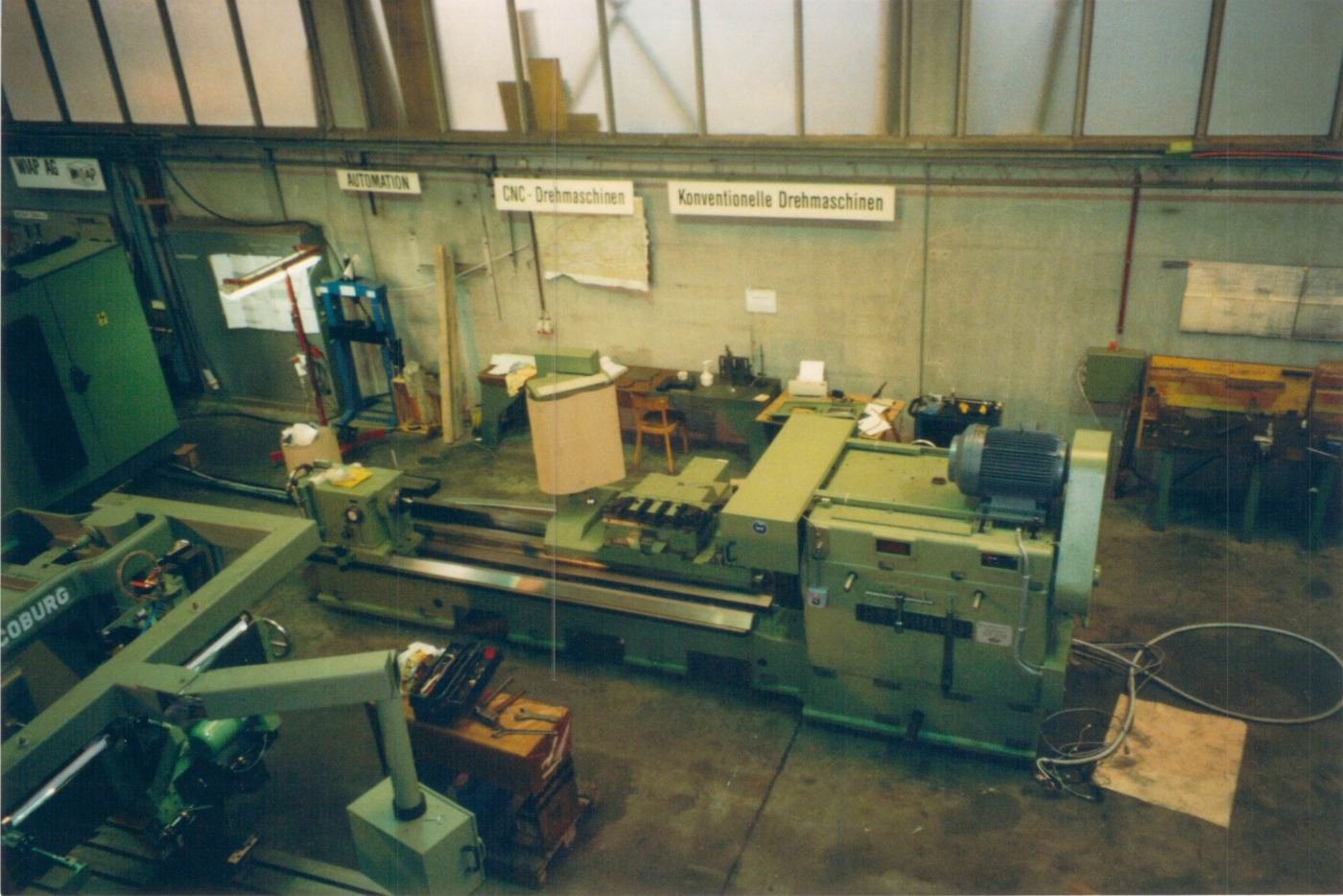 WIAP Umbau Walzendrehmaschine Herkules MFD: Die Maschine in der Fertigmontage im Werk Wiap