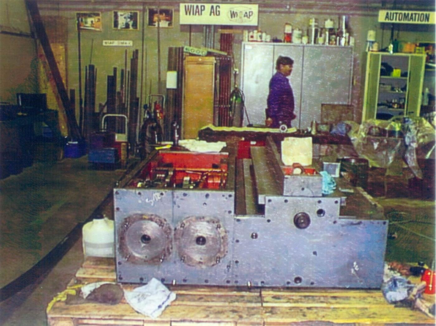 WIAP Umbau Walzendrehmaschine MFD: Schlitten während der Revision