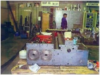 WIAP Umbau Walzendrehmaschine WDK 850: Bild 6.3: Schlitten während der Revision.