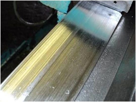 WIAP Reparatur Weisser CNC-Drehbank: Bild 3: Es hat Einlaufspuren. Da diese Horizontalbett Maschinen Art im Gegensatz zu einer 