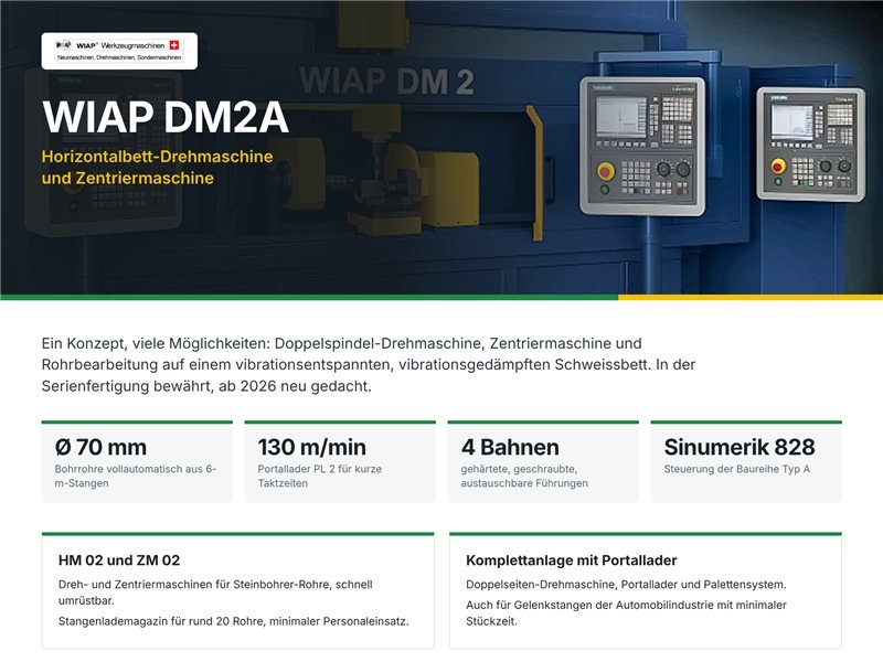 WIAP DM2A – Horizontalbett-Drehmaschine · WIAP AG
