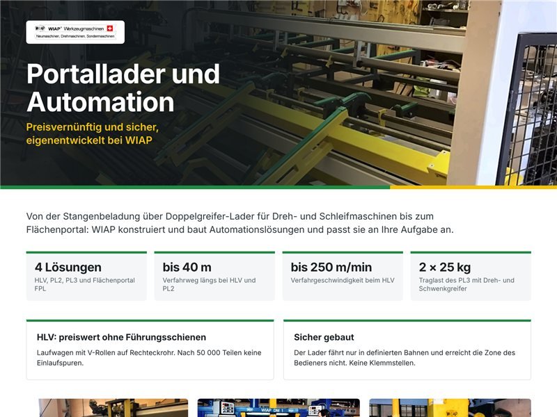 Portallader und Automation – Preisvernünftig automatisieren · WIAP AG