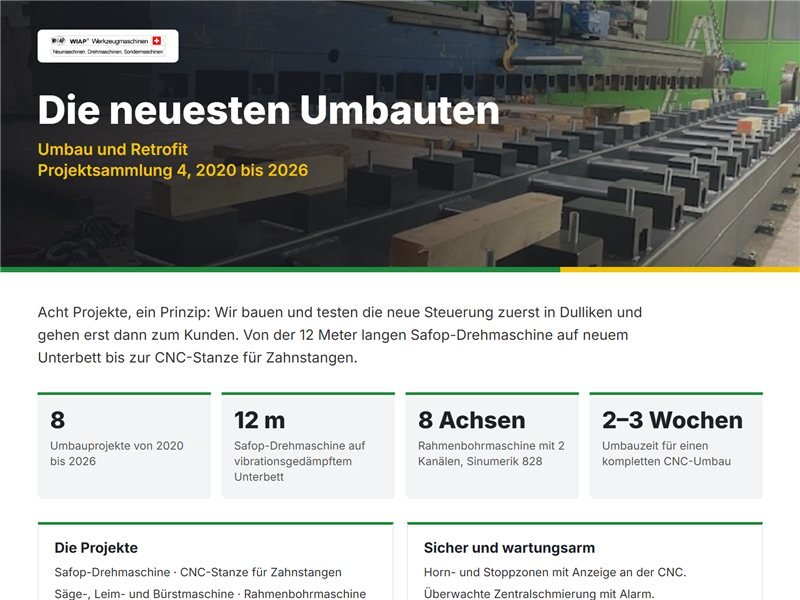 Die neuesten Umbauten – Projektsammlung 4 · WIAP AG