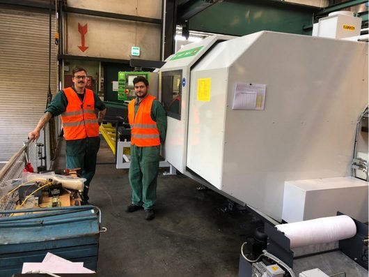 WIAP DM3S Schäl- und Rolliermaschine mit Sicherheitsglasscheiben