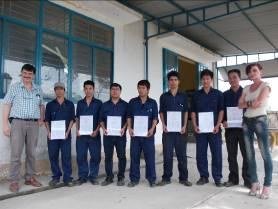 7 Instruktoren leiten jetzt das Lehrlingsprojekt Vietnam. Sie haben im 2010 bei uns die Lehre angefangen.