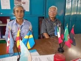 Links der Direktor Bang, rechts unser Koordinator Le Tung Hieu